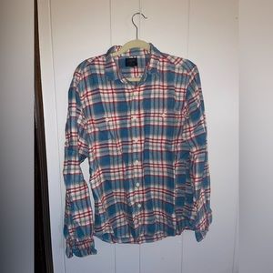 J. Crew Men’s Large Flannel Button Down Shirt Light Blue